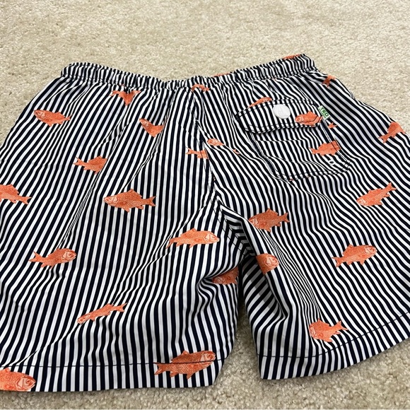 Ted Lapidus Printed Swim Trunks Swimwear Gold Fish Ocean Water Men’s Size Large - Picture 14 of 16
